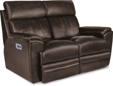 power reclining loveseat with headrest & lumbar