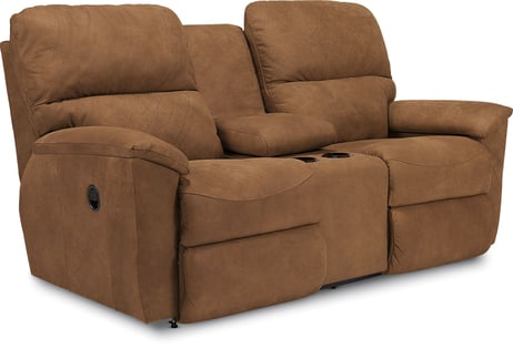 brooks power reclining loveseat w/ headrest & console