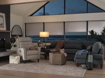 mixing leather and fabric furniture