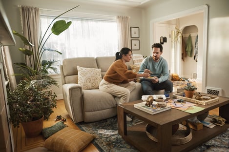 family members on la-z-boy furniture