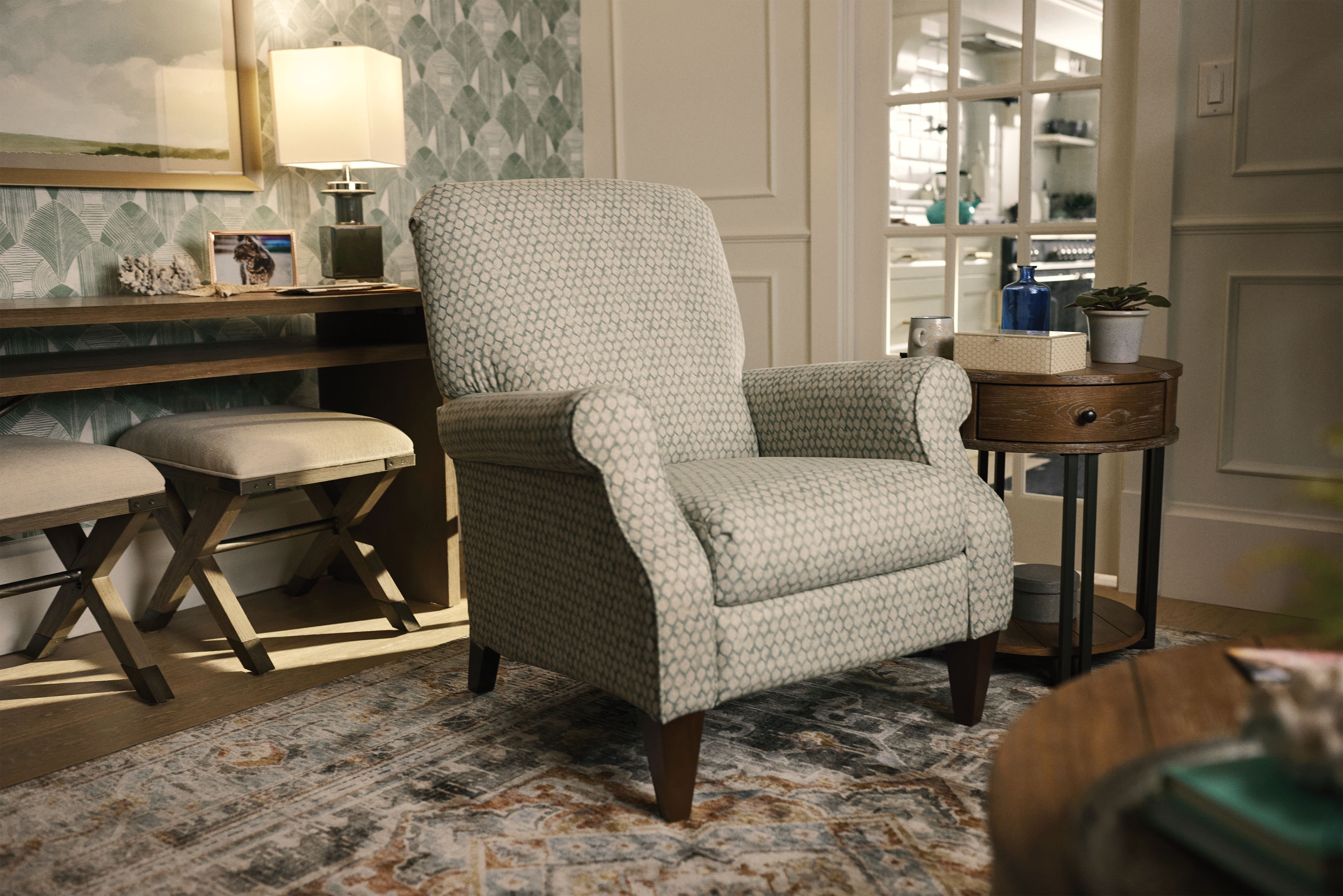 unique features of the charlotte high leg reclining chair