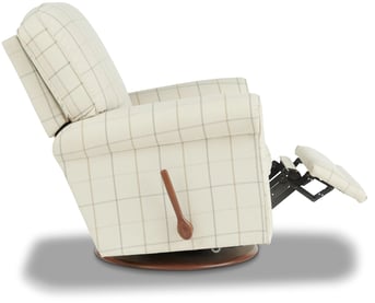 side view of the addison gliding recliner
