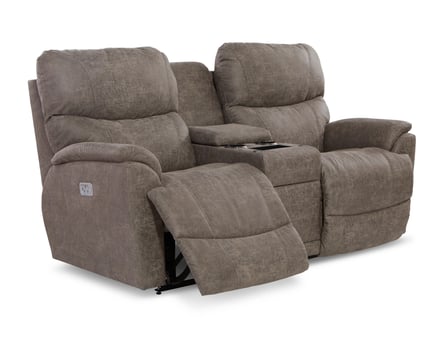 trouper reclining loveseat w/ console