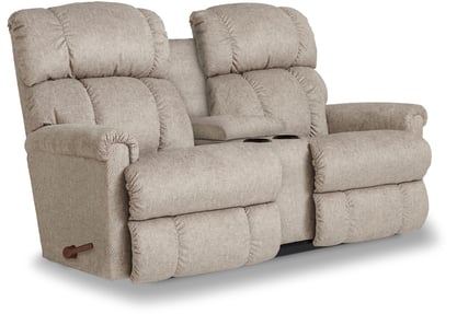 pinnacle wall reclining loveseat w/ console