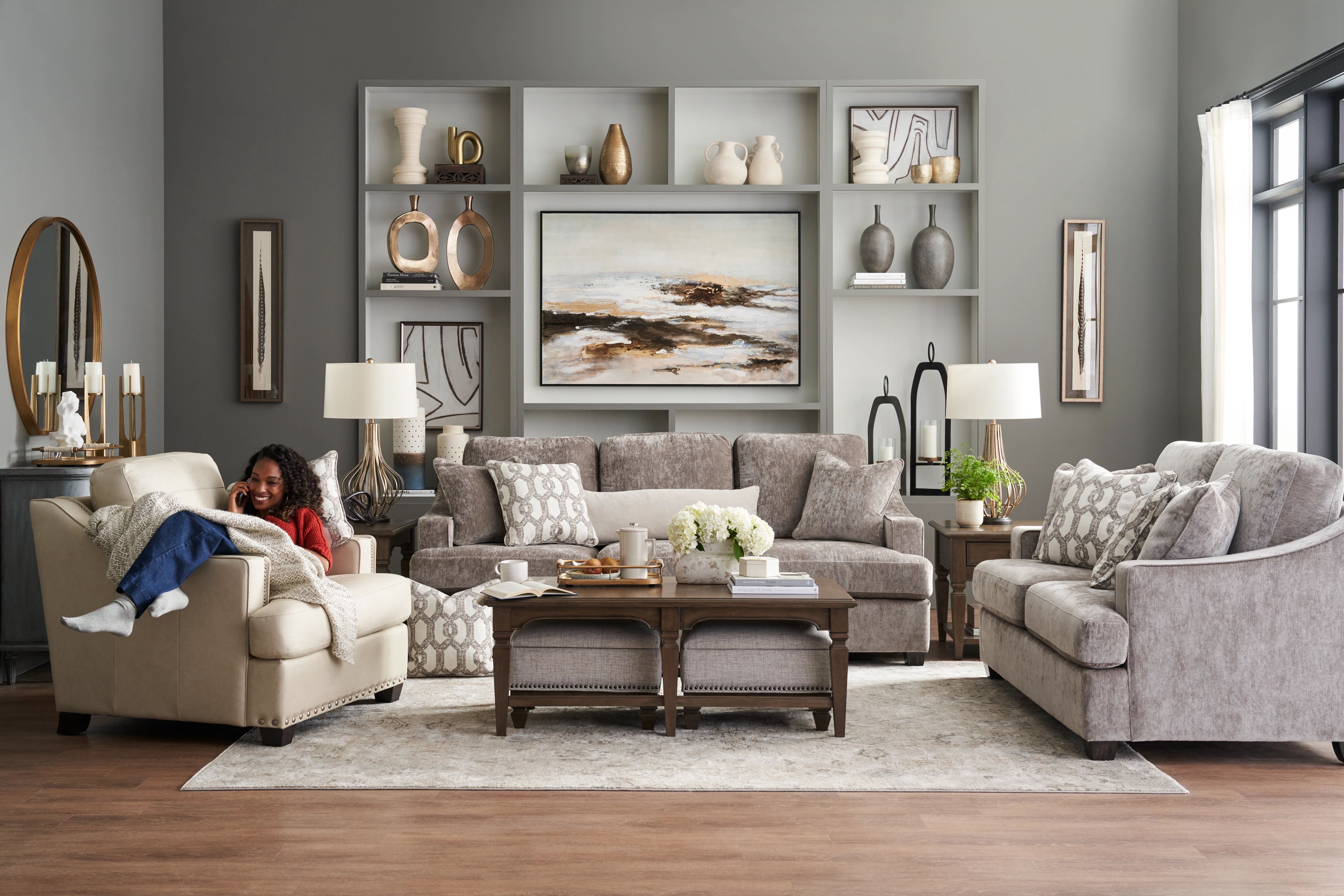 how to arrange a reclining sofa and loveseat
