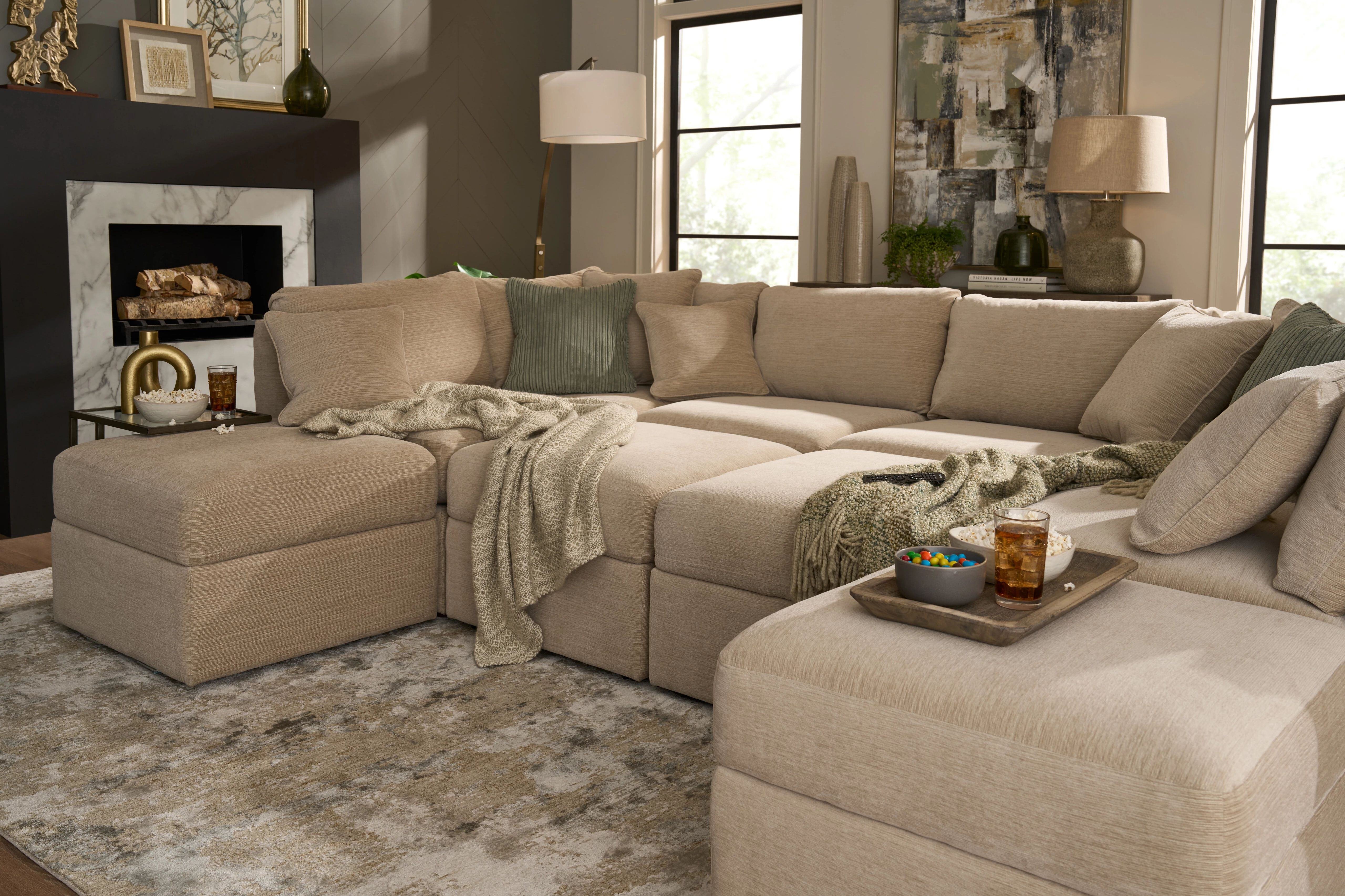 account for the sectional configuration