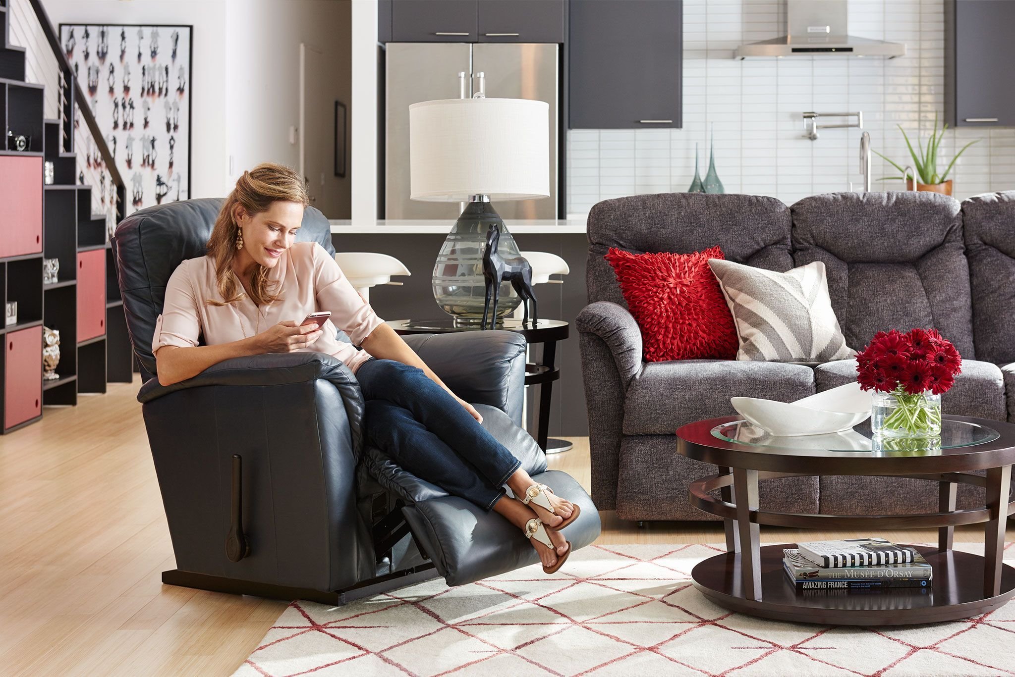 how to furnish a theater room with la-z-boy furniture